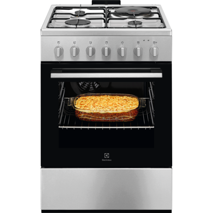 Electrolux 600 SteamBake štednjak s pločom sa zonama i plinskim zonama širine 60 cm