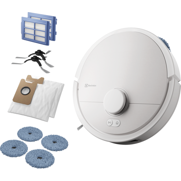 Electrolux ER81UW3SW 800 Robot Vacuum Cleaner with All-in-1 station robotski usisavač bez vrećice Shell White 120 minuta