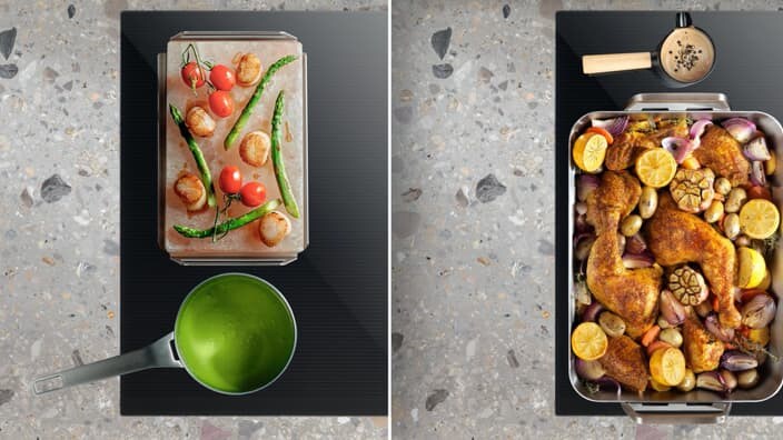 Hob with FlexiBridge function