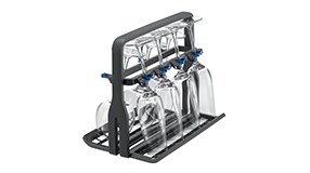 Glass basket for dishwasher